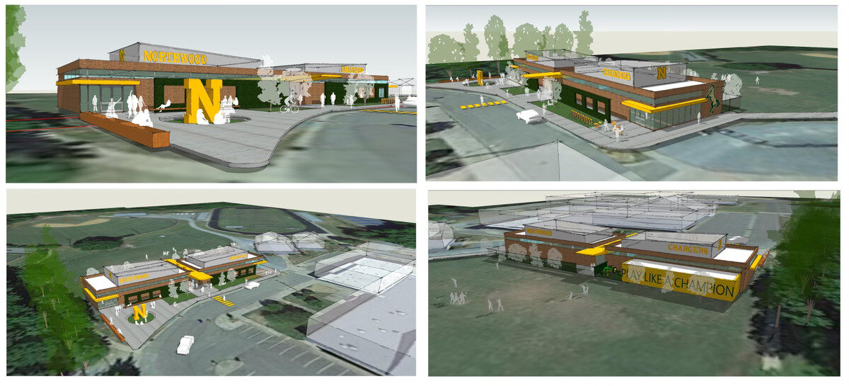 Here’s the vision for the new Northwood athletic facility, to be located next to the existing field house.